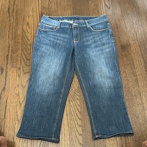 Faded Glory Women's Stretch Capri Straight Blue Jeans